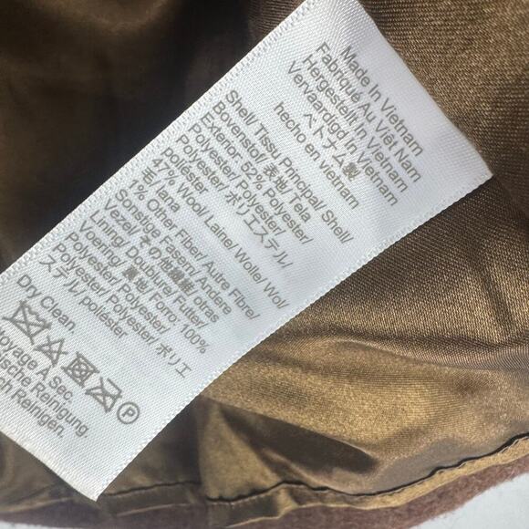 J. Crew Wool-Blend Lined Lady Day Coat Long Sleeve Brown Size 8 NWT - Picture 11 of 12